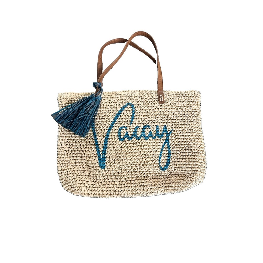 Marabelle "Vacay" Straw Resort Tote Resortwear Beach Bag Summer Pool OS